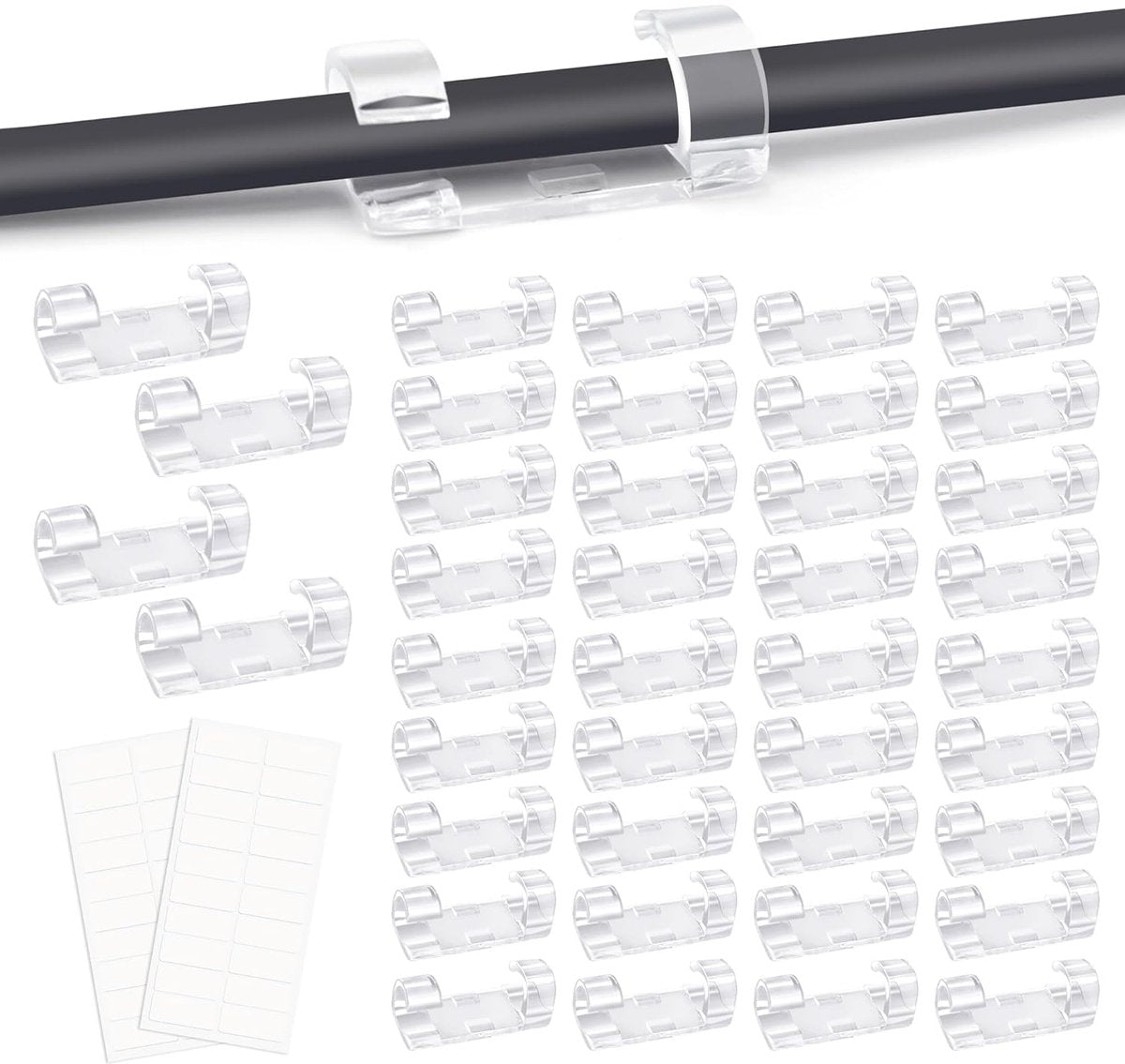 Adhesive Cable Clips (120-Pack)